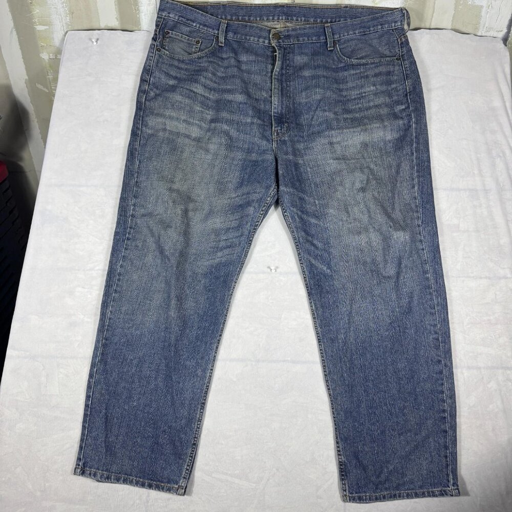 Levi's Mens Straight Leg Jeans Blue Denim Medium Wash Regular‎ Fit Size 46x30